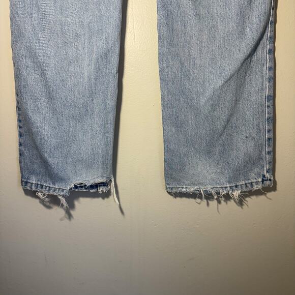 💎 Vintage 90s Guess Jeans USA Light Wash Straight Leg Denim - Picture 6 of 7